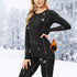Thermounterwäsche-Set Damen | Fleece-gefütterter Turtleneck und Hose
